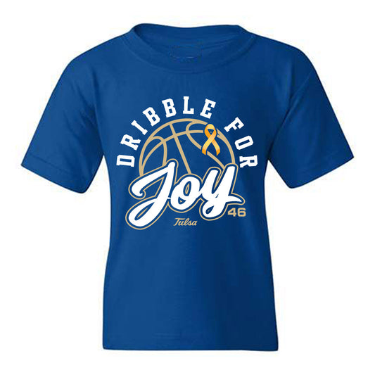 Tulsa - NCAA Men's Basketball : Dribble For Joy Royal Statement Shirt Youth T-Shirt