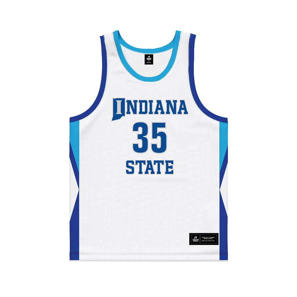 Indiana State - NCAA Men's Basketball : Derek Vorst - White Basketball Jersey-0