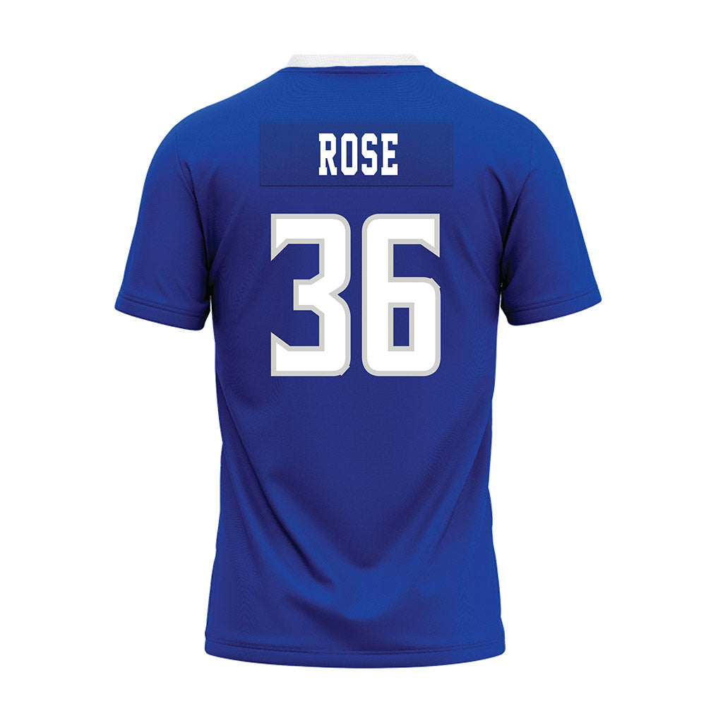 Indiana State - NCAA Football : Alex Rose - Royal Blue Premium Football Jersey-1