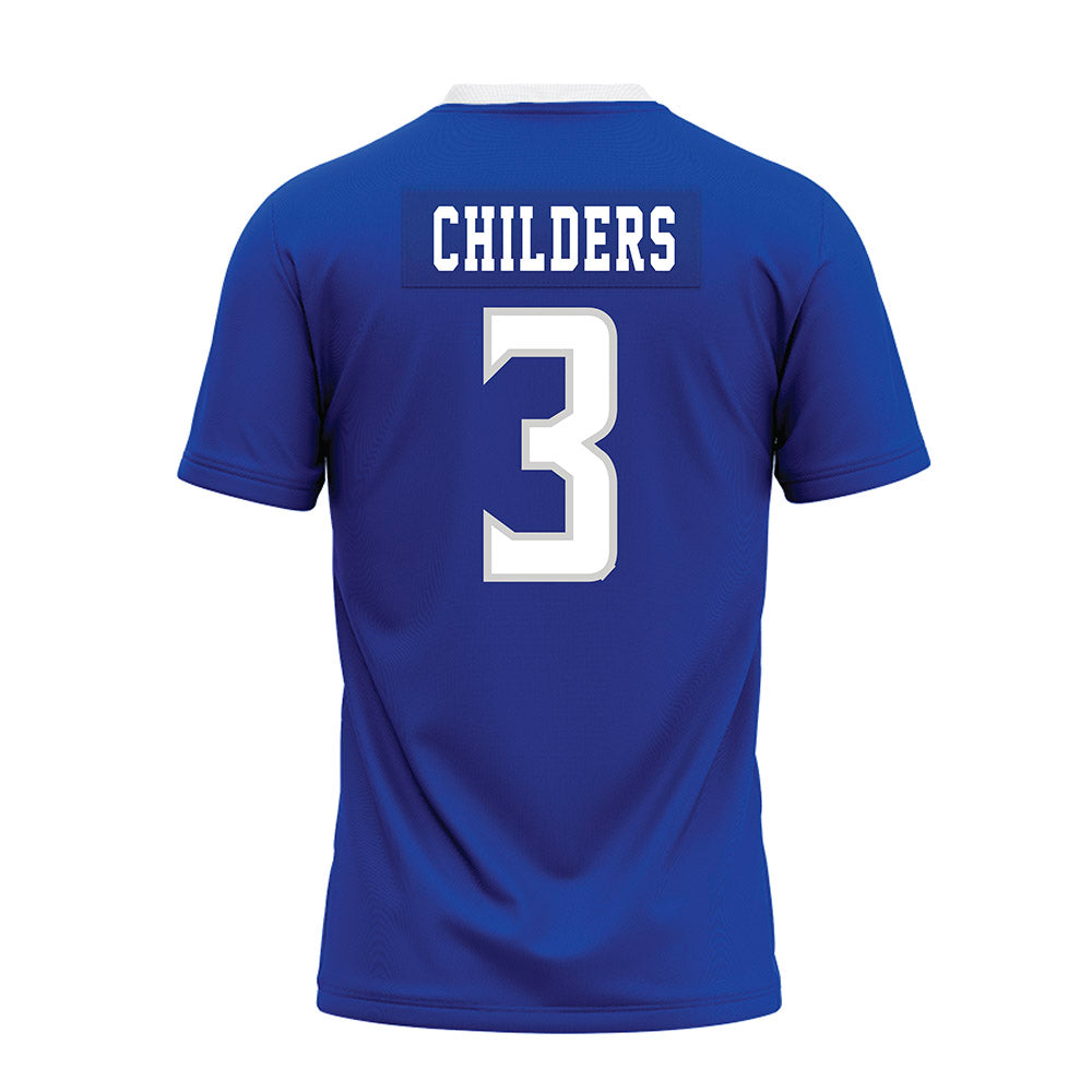 Indiana State - NCAA Football : Jayden Childers - Royal Blue Premium Football Jersey-1