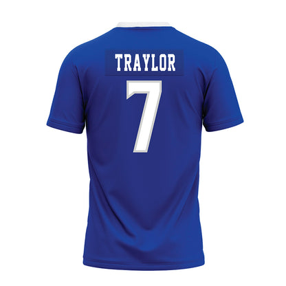 Indiana State - NCAA Football : Britten Traylor - Royal Blue Premium Football Jersey-1