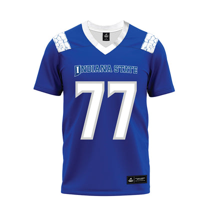 Indiana State - NCAA Football : Fernando Garcia - Royal Blue Premium Football Jersey-0