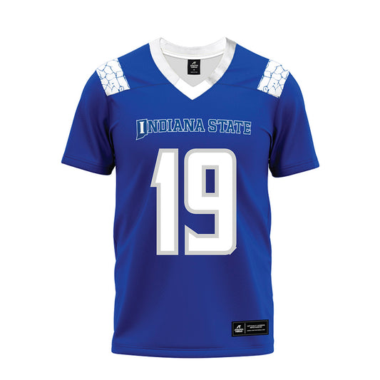 Indiana State - NCAA Football : Baruk Jonsson - Royal Blue Premium Football Jersey-0