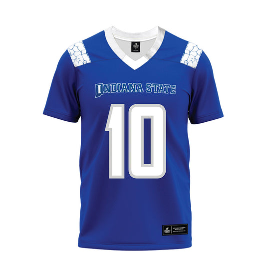 Indiana State - NCAA Football : Arison Walker - Royal Blue Premium Football Jersey-0