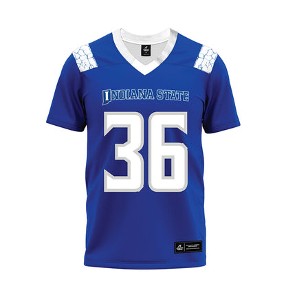 Indiana State - NCAA Football : Alex Rose - Royal Blue Premium Football Jersey-0