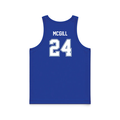Indiana State - NCAA Women's Basketball : Allison McGill - royal Blue Basketball Jersey-1