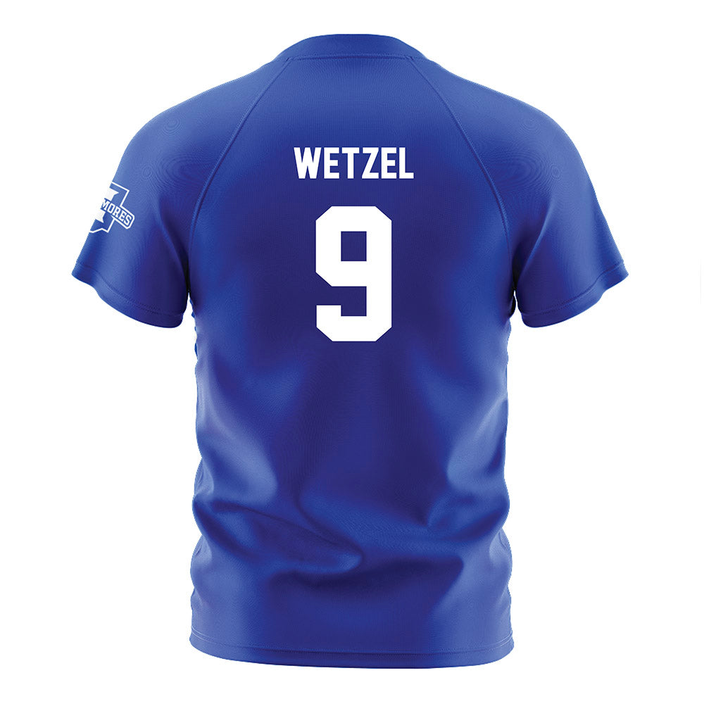 Indiana State - NCAA Women's Soccer : Peyton Wetzel - Royal Blue Soccer Jersey-1