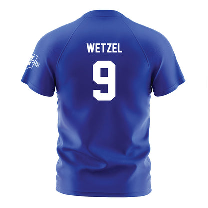 Indiana State - NCAA Women's Soccer : Peyton Wetzel - Royal Blue Soccer Jersey-1