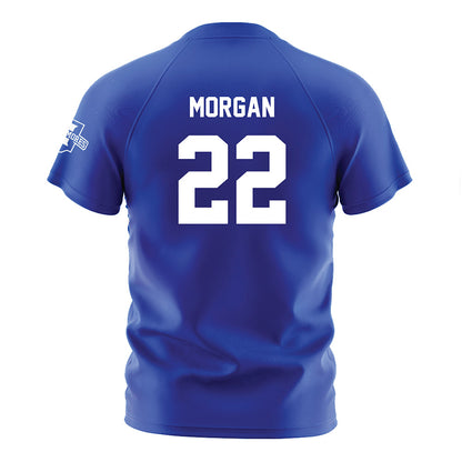 Indiana State - NCAA Women's Soccer : Hailey Morgan - Royal Blue Soccer Jersey-1