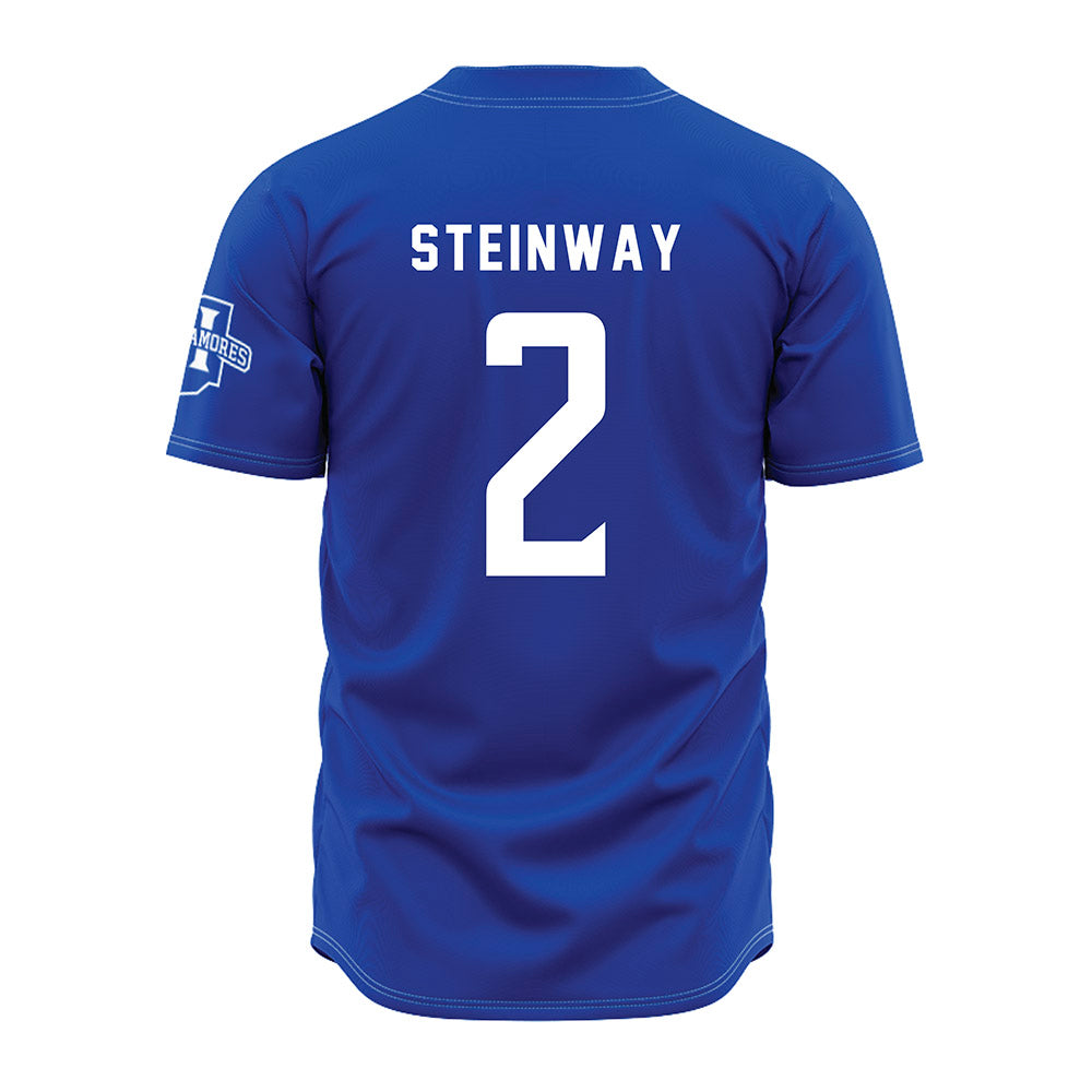 Indiana State - NCAA Baseball : Talan Steinway - Royal Blue Jersey-1