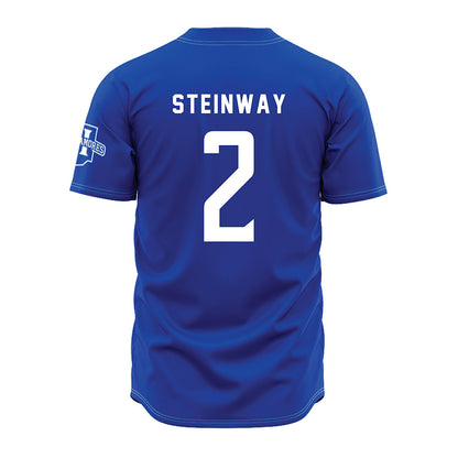 Indiana State - NCAA Baseball : Talan Steinway - Royal Blue Jersey-1