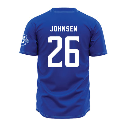 Indiana State - NCAA Baseball : Spencer Johnsen - Royal Blue Jersey-1