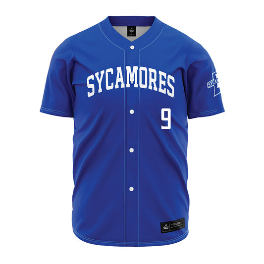 Indiana State - NCAA Baseball : Nomar Garcia - Royal Blue Jersey-0