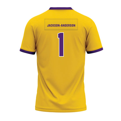 WIU - NCAA Football : Ihson Jackson-Anderson - Gold Premium Football Jersey-1