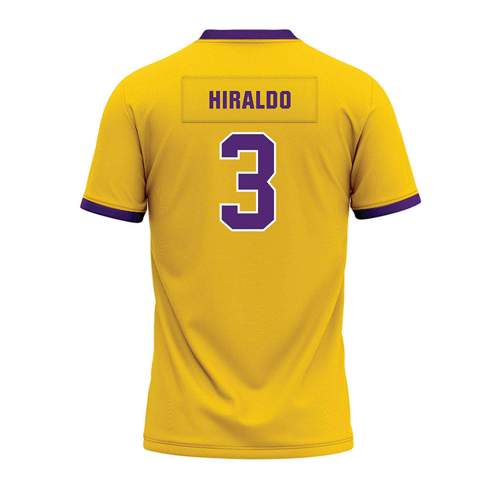 WIU - NCAA Football : Israel Hiraldo - Gold Premium Football Jersey-1