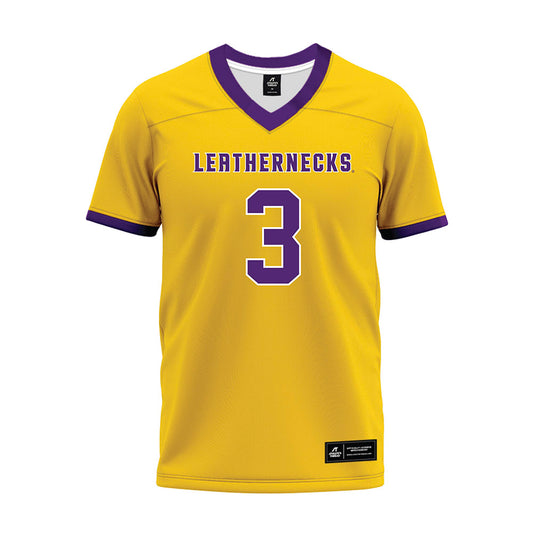 WIU - NCAA Football : Israel Hiraldo - Gold Premium Football Jersey-0