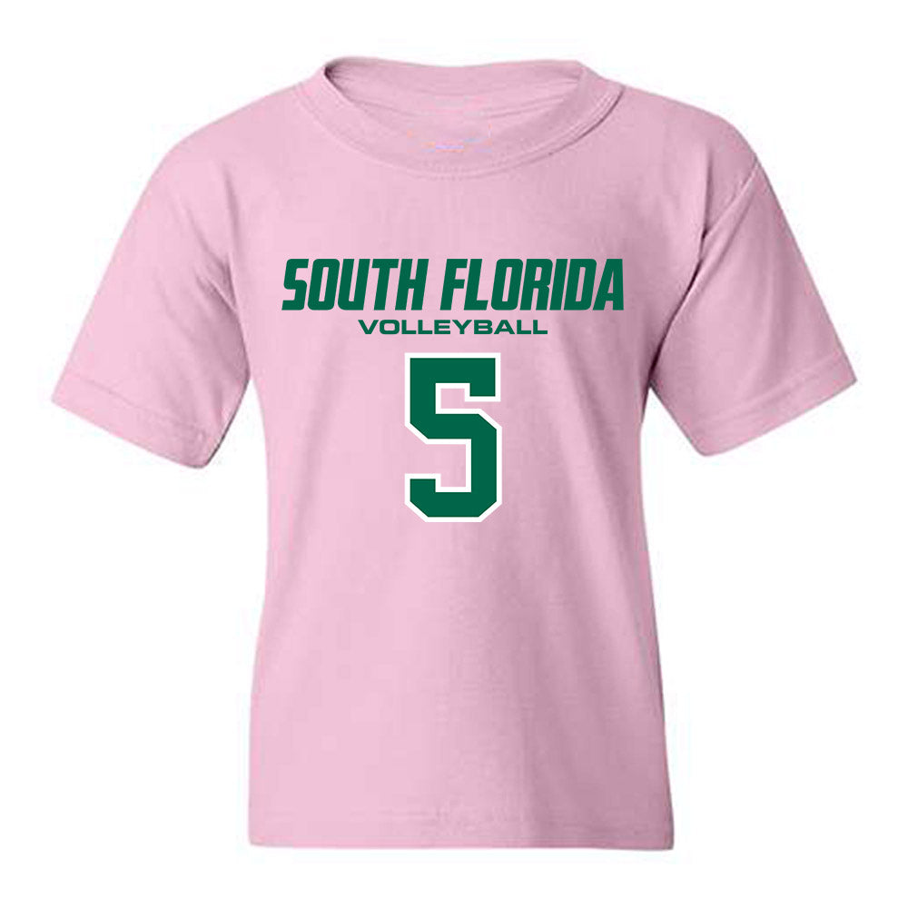 USF - NCAA Women's Volleyball : Nina Jioshvili Ravva - Youth T-Shirt-0