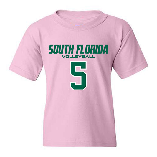 USF - NCAA Women's Volleyball : Nina Jioshvili Ravva - Youth T-Shirt-0