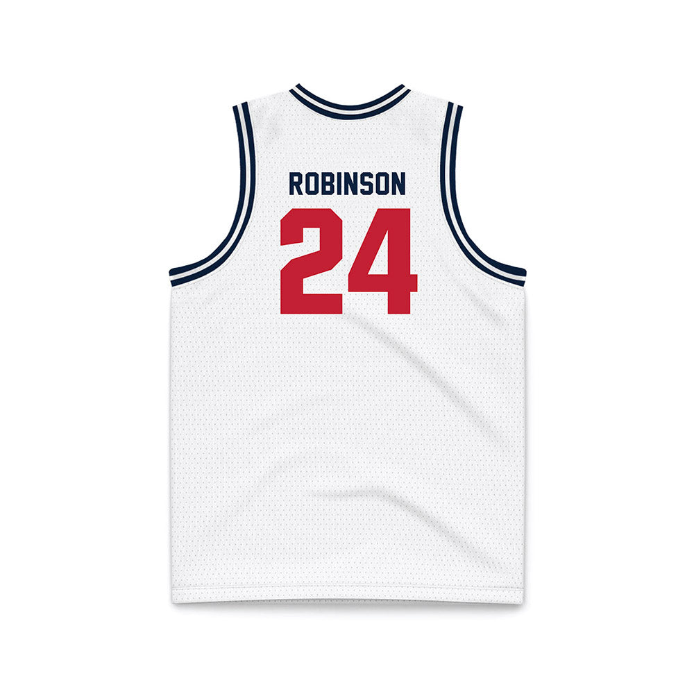 Richmond - NCAA Men's Basketball : Jaylen Robinson - White Basketball Jersey-1