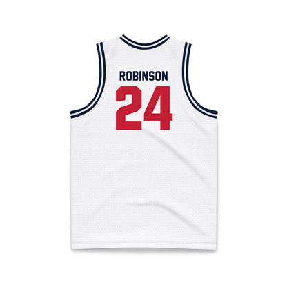 Richmond - NCAA Men's Basketball : Jaylen Robinson - White Basketball Jersey-1