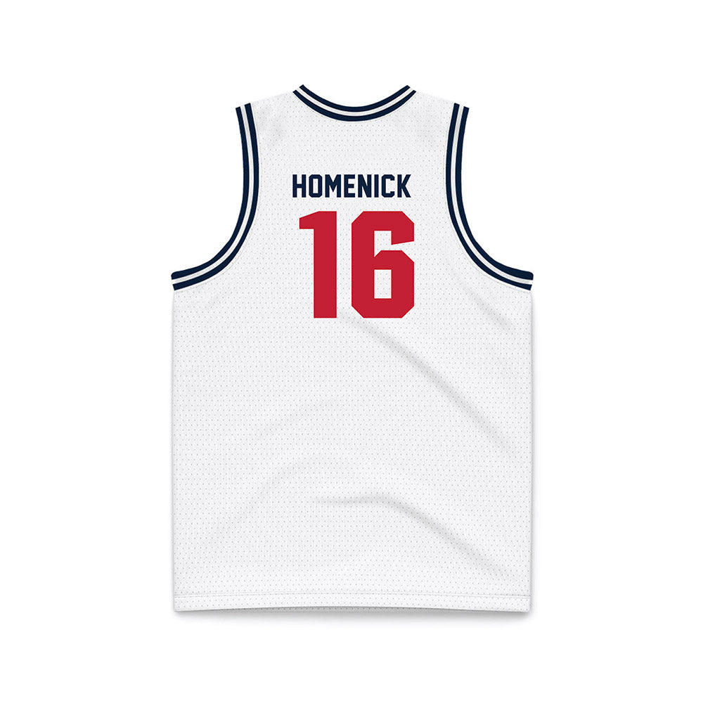 Richmond - NCAA Men's Basketball : Dylan Homenick - White Basketball Jersey-1