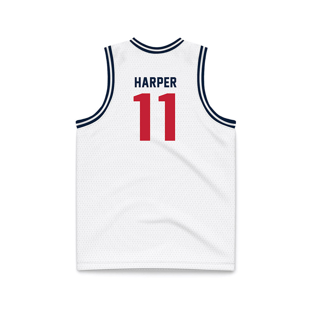 Richmond - NCAA Men's Basketball : William Harper - White Basketball Jersey-1