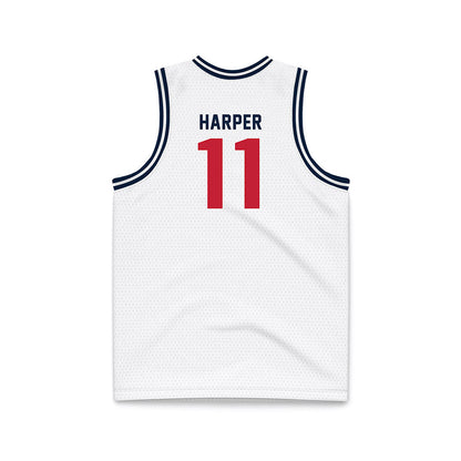 Richmond - NCAA Men's Basketball : William Harper - White Basketball Jersey-1