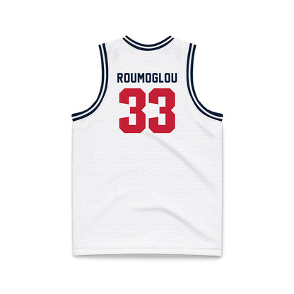 Richmond - NCAA Men's Basketball : Apostolos Roumoglou - White Basketball Jersey-1