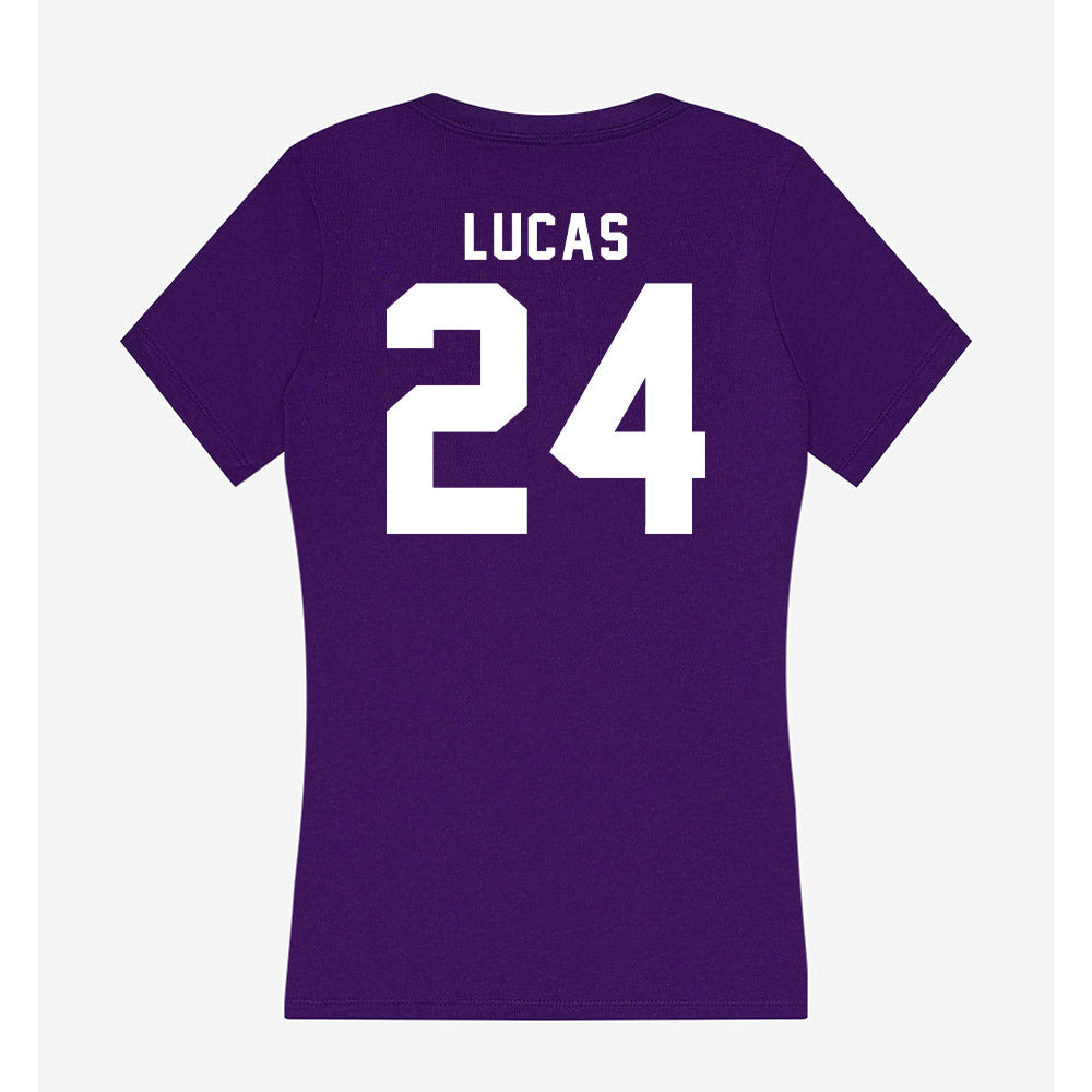 Tarleton State - NCAA Baseball : Aden Lucas - Women's V-Neck T-Shirt-1