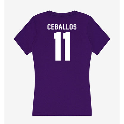 Tarleton State - NCAA Beach Volleyball : Candace Ceballos - Women's V-Neck T-Shirt-1