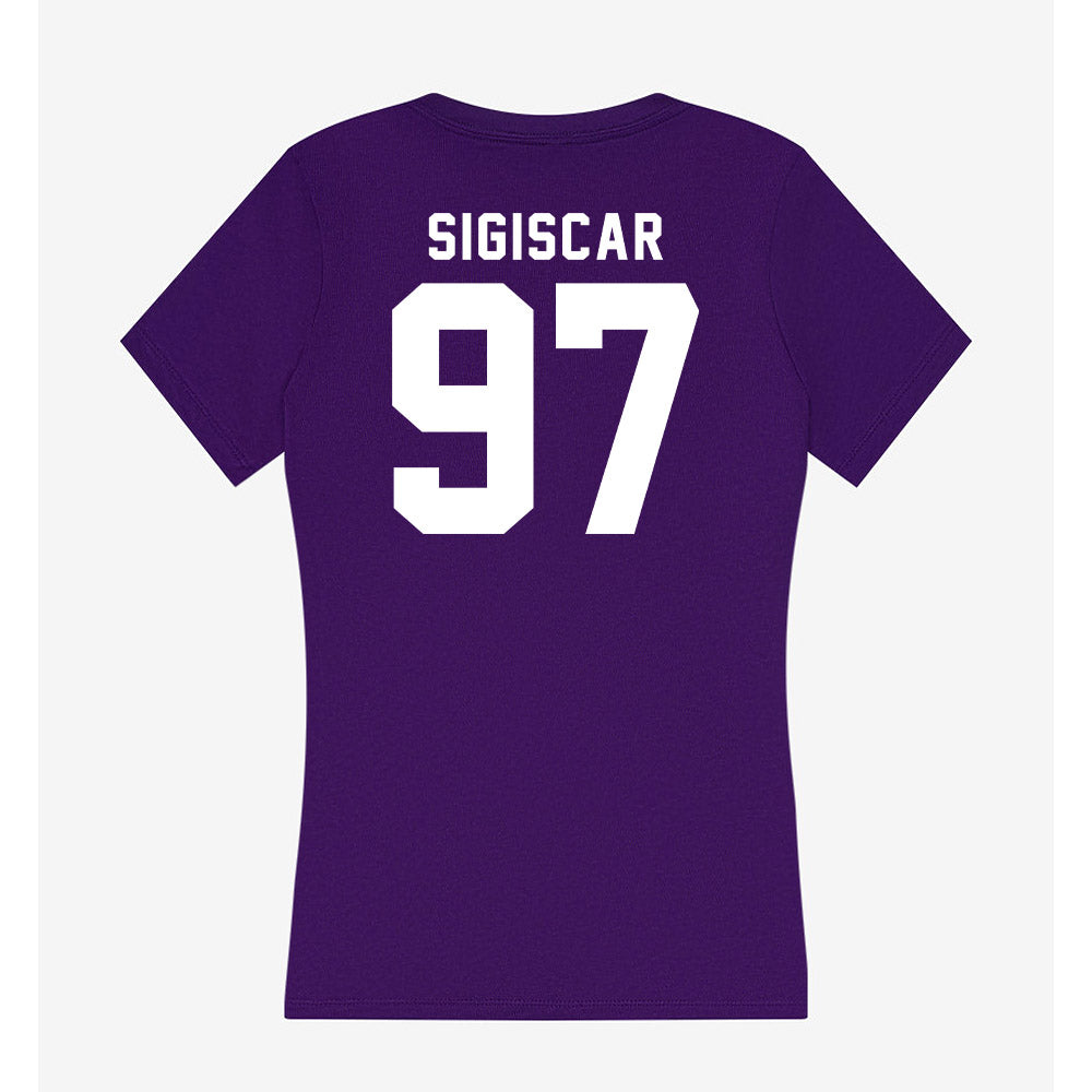 Tarleton State - NCAA Men's Basketball : Andy SIGISCAR - Women's V-Neck T-Shirt-1