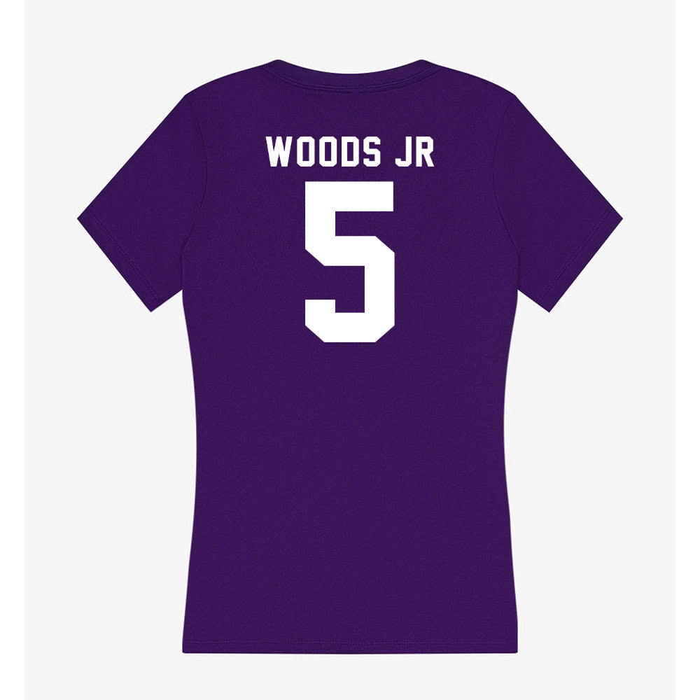 Tarleton State - NCAA Football : Stephen Woods Jr - Women's V-Neck T-Shirt-1