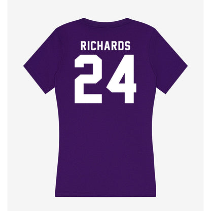 Tarleton State - NCAA Beach Volleyball : Halle Richards - Women's V-Neck T-Shirt-1