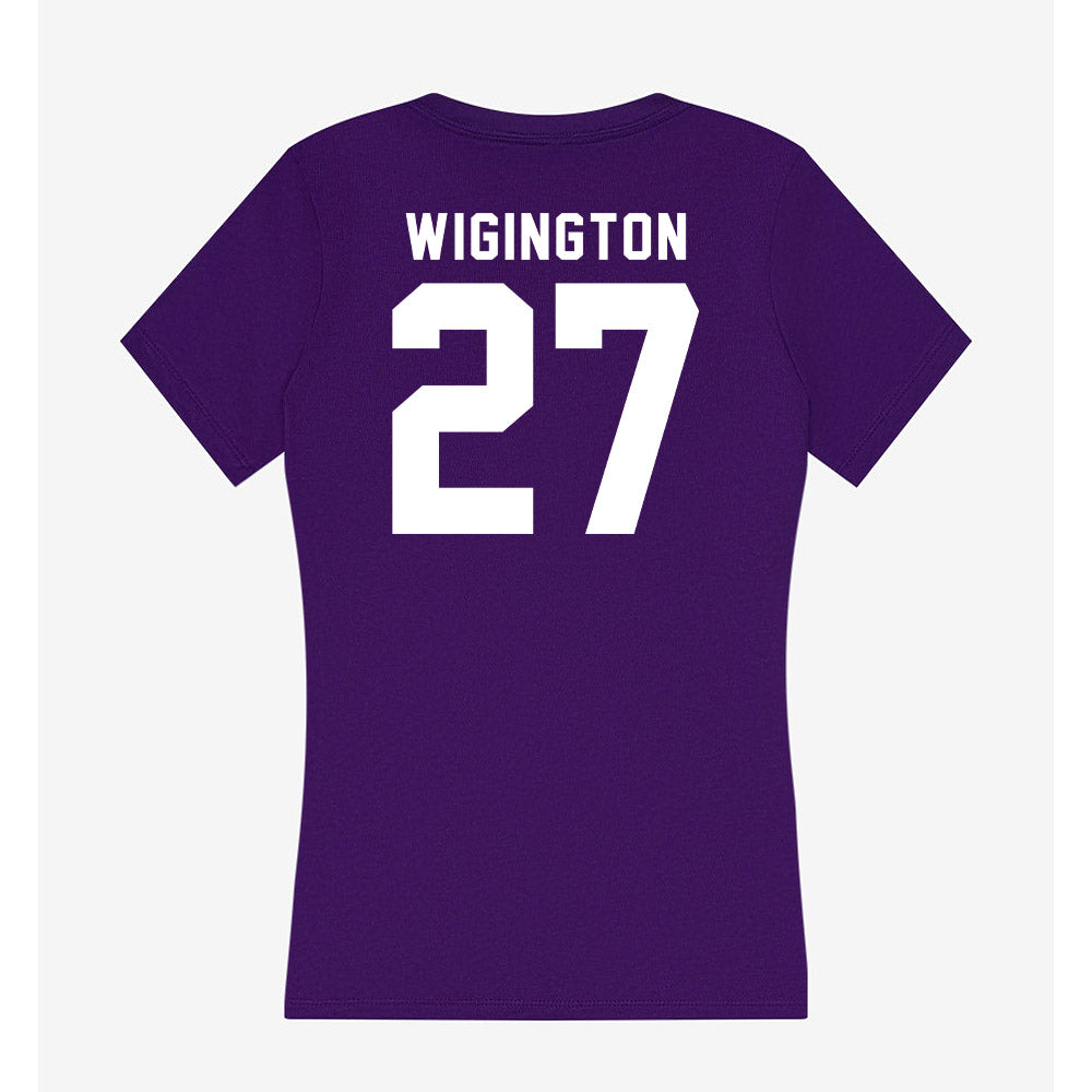 Tarleton State - NCAA Softball : Hailey Wigington - Women's V-Neck T-Shirt-1