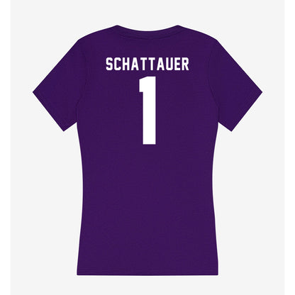 Tarleton State - NCAA Beach Volleyball : Isabel Schattauer - Women's V-Neck T-Shirt-1