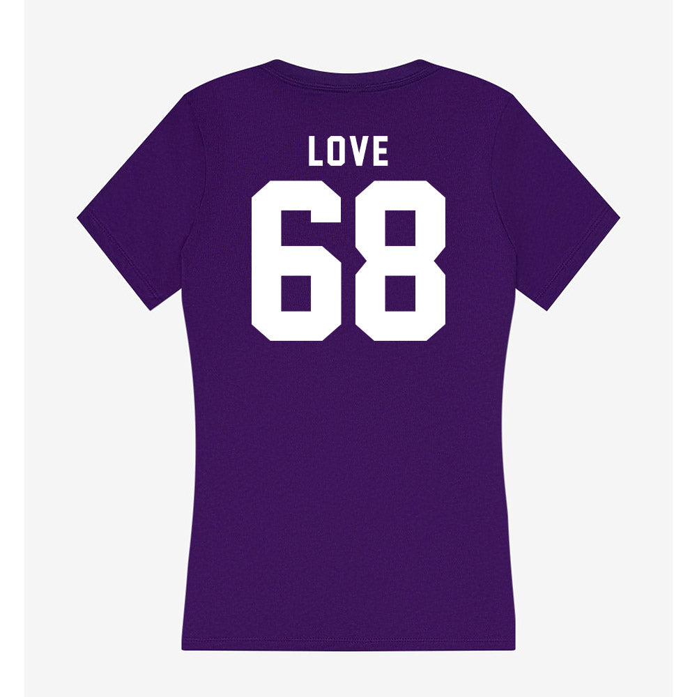 Tarleton State - NCAA Football : Jordan Love - Women's V-Neck T-Shirt-1