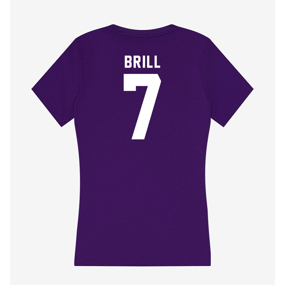 Tarleton State - NCAA Women's Basketball : Jailynn Brill - Women's V-Neck T-Shirt-1