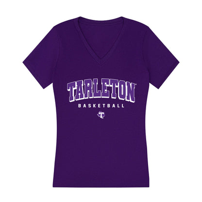 Tarleton State - NCAA Men's Basketball : Aj Dent - Women's V-Neck T-Shirt-0