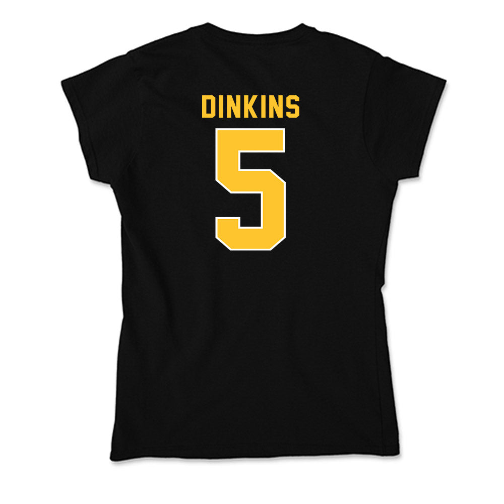 GMU - NCAA Men's Basketball : Devin Dinkins - Soft Style Women’s T-Shirt-1