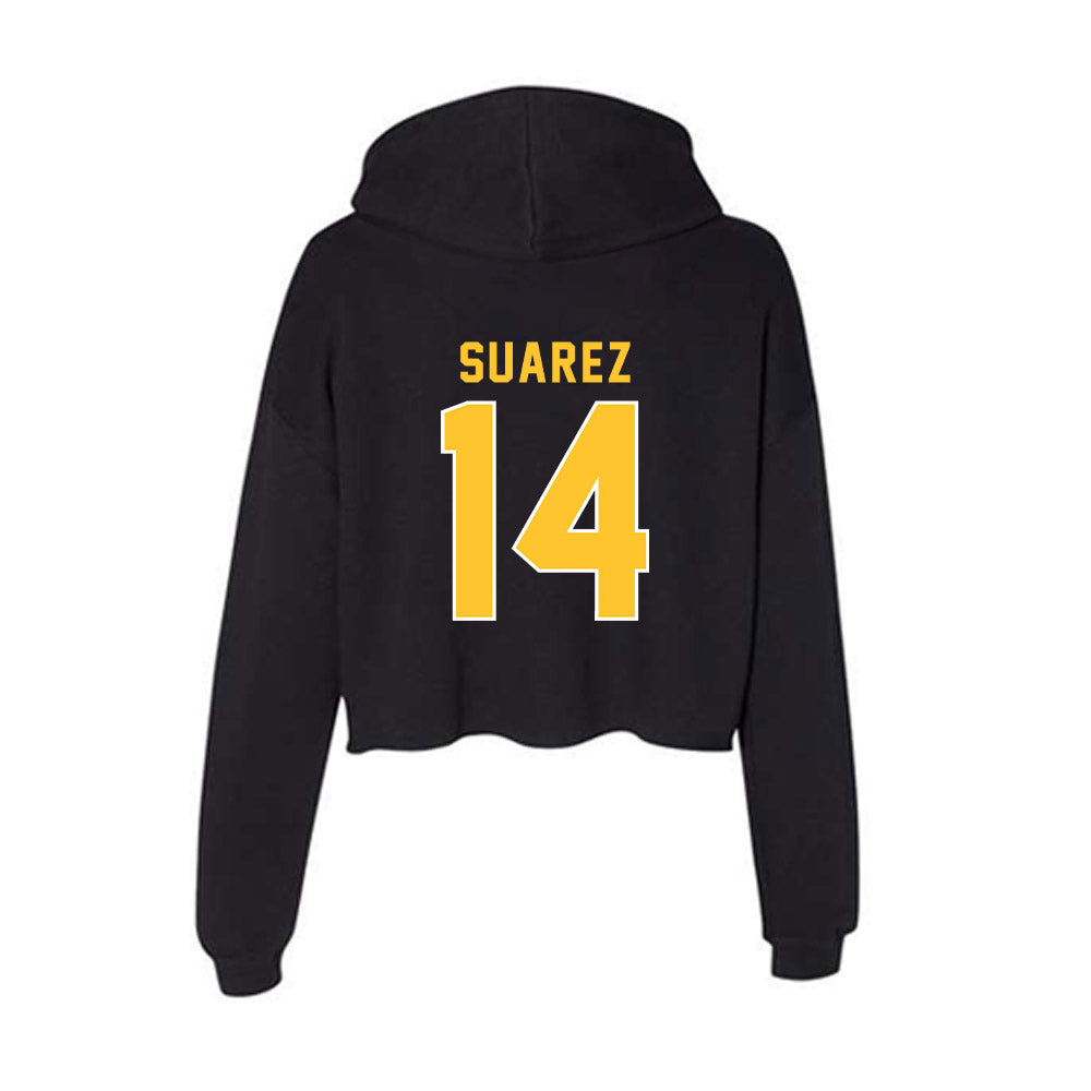 GMU - NCAA Women's Basketball : Paula Suarez - Women's Crop Fleece Hoodie-1