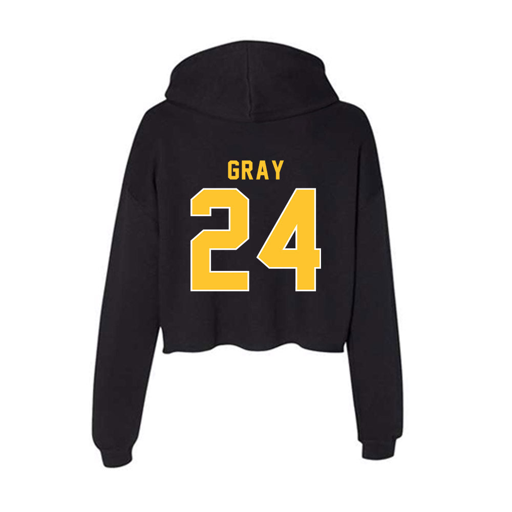 GMU - NCAA Softball : Meghan Gray - Women's Crop Fleece Hoodie-1