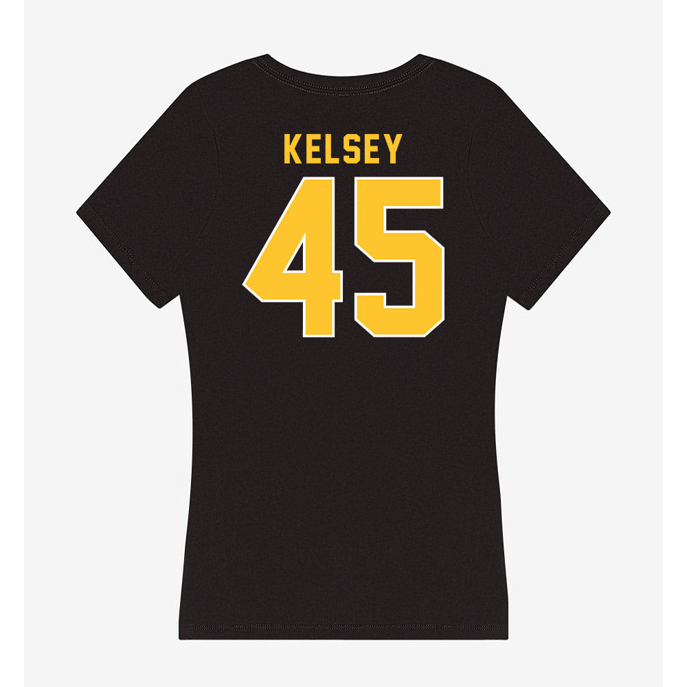 GMU - NCAA Baseball : Carter Kelsey - Women's V-Neck T-Shirt-1