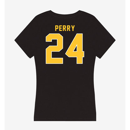 GMU - NCAA Women's Lacrosse : Olivia Perry - Women's V-Neck T-Shirt-1