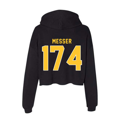 GMU - NCAA Wrestling : Logan Messer - Women's Crop Fleece Hoodie-1