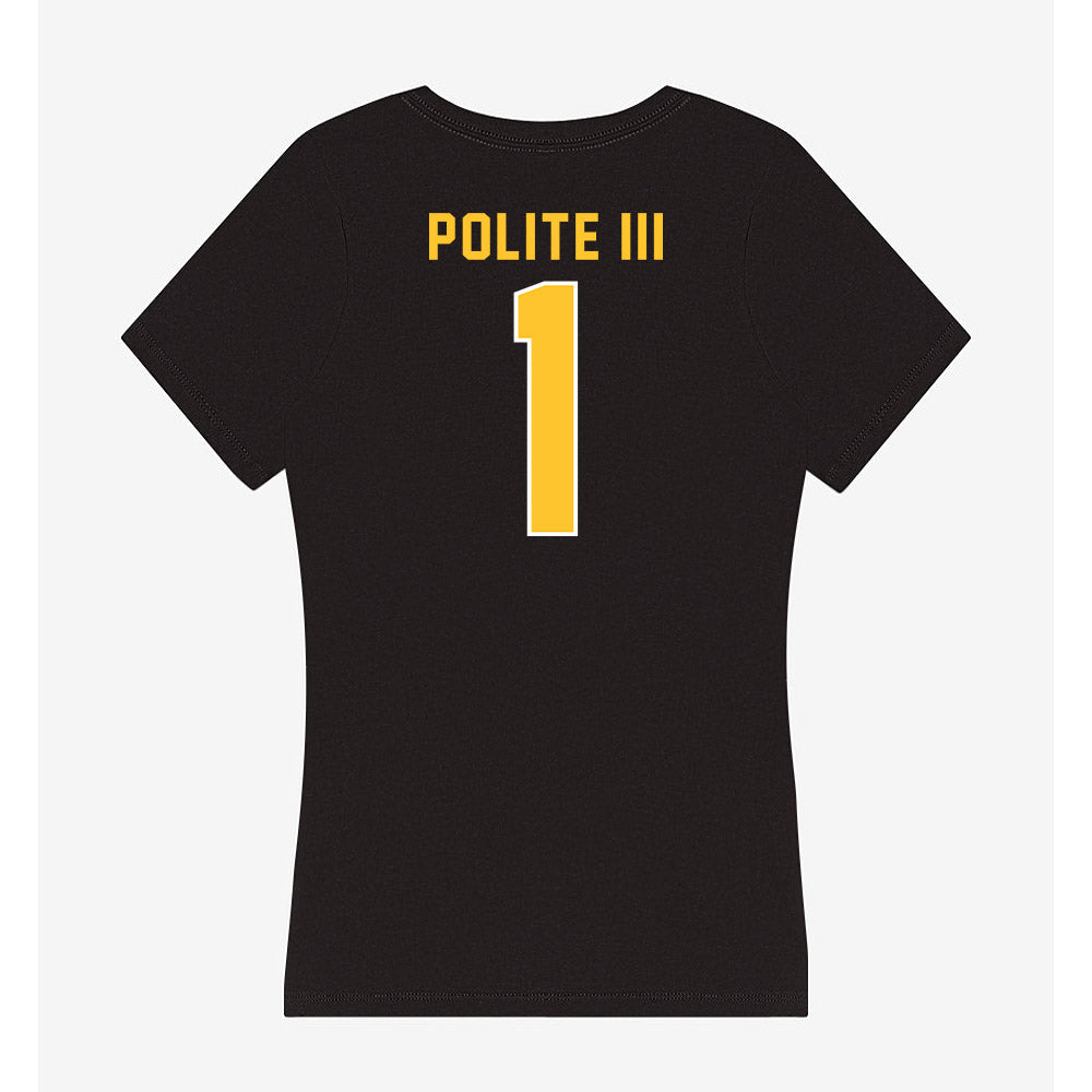 GMU - NCAA Men's Basketball : Ronald Polite III - Women's V-Neck T-Shirt-1