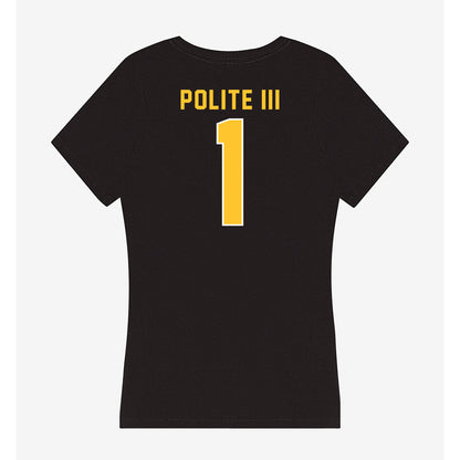 GMU - NCAA Men's Basketball : Ronald Polite III - Women's V-Neck T-Shirt-1