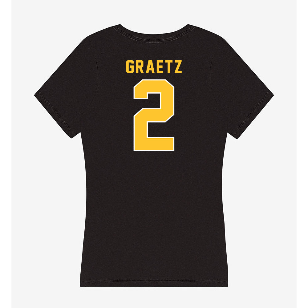 GMU - NCAA Women's Volleyball : Haley Graetz - Women's V-Neck T-Shirt-1