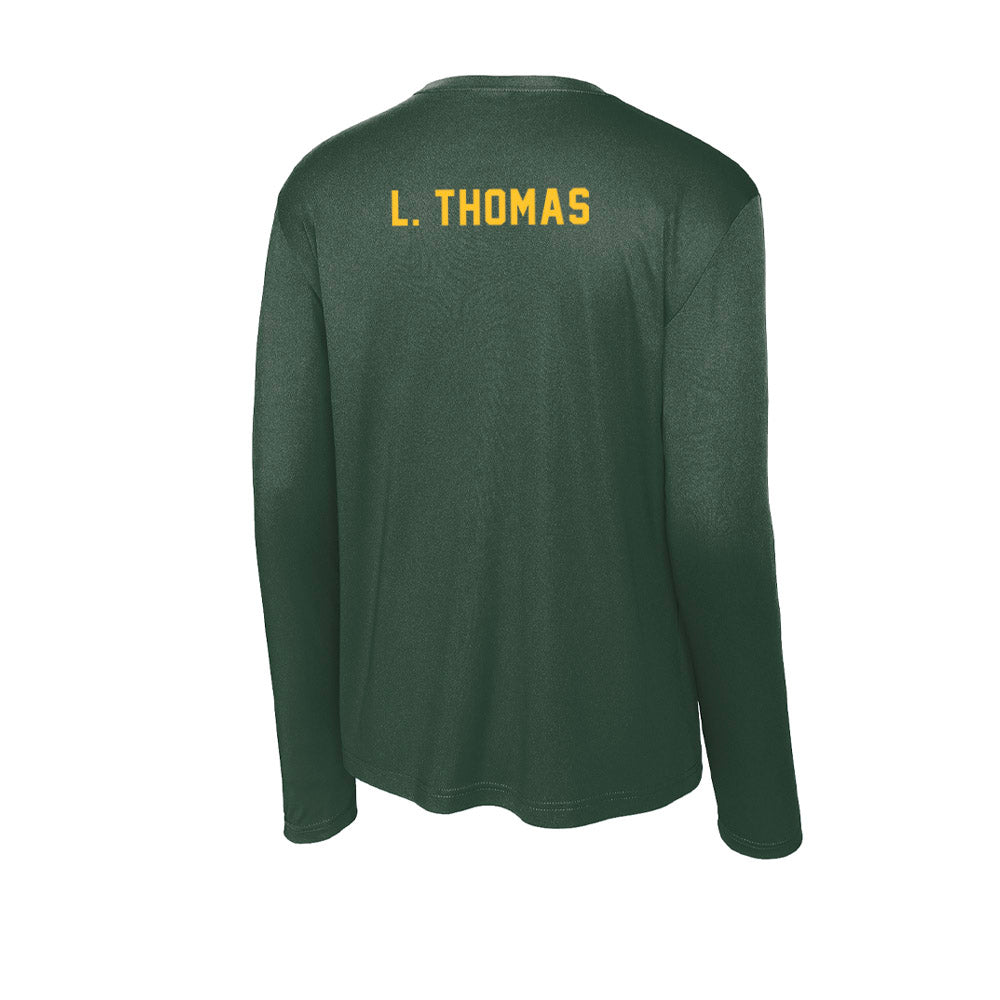 GMU - NCAA Women's Track & Field : Laila Thomas - Activewear Long Sleeve T-Shirt-1
