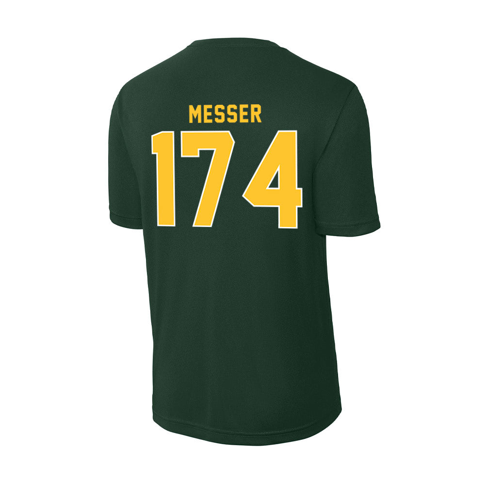 GMU - NCAA Wrestling : Logan Messer - Activewear T-Shirt-1