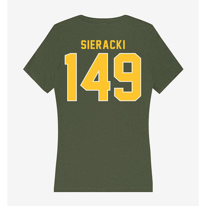 GMU - NCAA Wrestling : Keagan Sieracki - Women's V-Neck T-Shirt-1